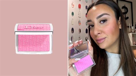 dior blush with flushed cheeks